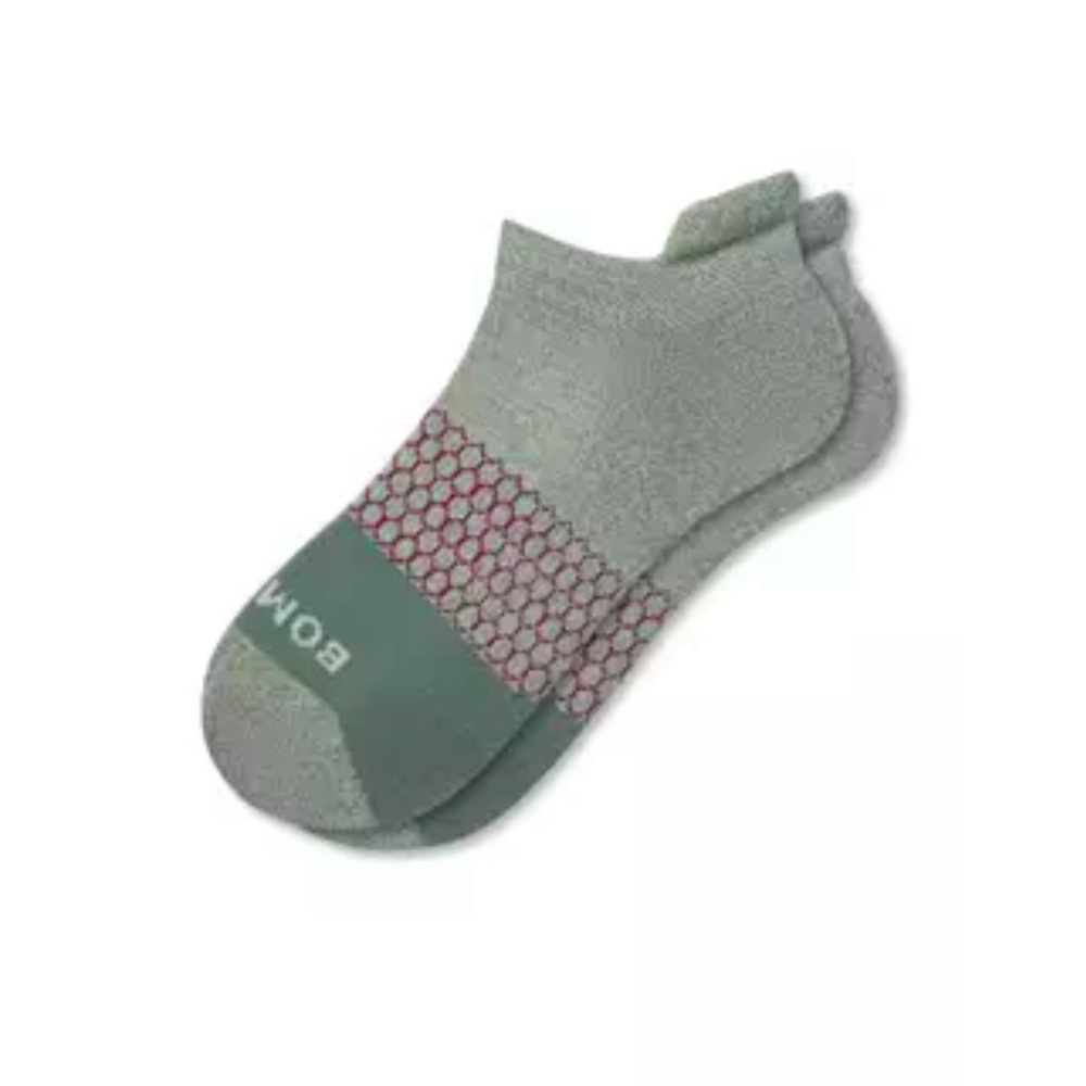 Bombas ankle socks in putty green size L, NWT